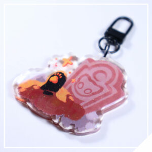 Halloween Grave Cat Acrylic Charm