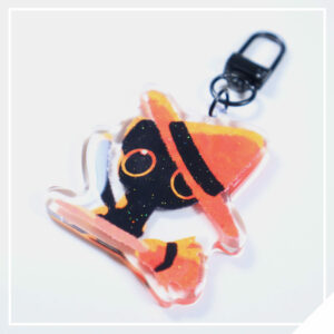 Halloween Witch Cat Acrylic Charm