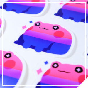 Pride Frog Sticker - Bisexual