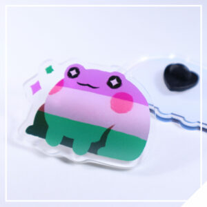 Pride Frog Pin - Genderqueer
