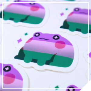 Pride Frog Sticker - Genderqueer