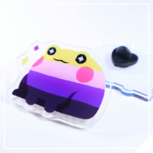 Pride Frog Pin - Nonbinary
