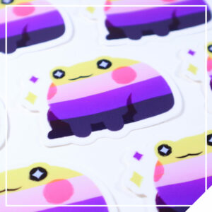 Pride Frog Sticker - Nonbinary