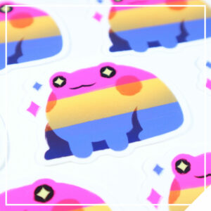 Pride Frog Sticker - Pansexual