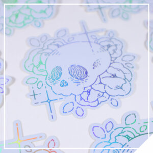 Holo Vinyl Sticker - Skull