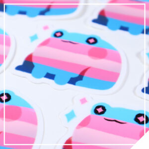 Pride Frog Sticker - Trans