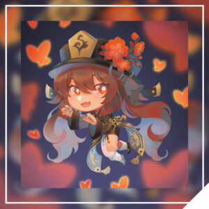 Smol Hu Tao 8x8in Print