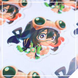 Green Frog Vinyl Sticker