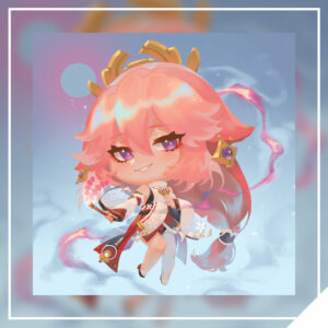 Smol Yae Miko 8x8in Print
