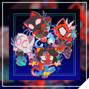 Spider-verse Meow Meows 8x8in Print