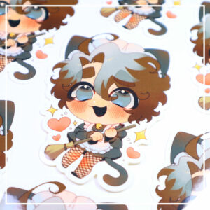 Love Over Glory Vinyl Sticker - Cat Maid Sterling