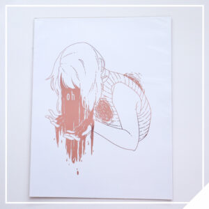 Oh - Rose Gold Foil Print