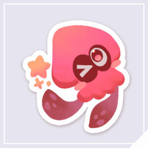 PREORDER Pink Squid Vinyl Sticker