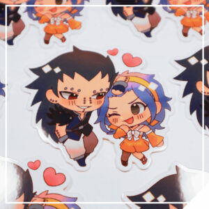 Chibi Ship Sticker - Black and Blue