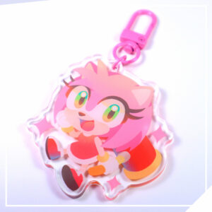 Pink Hammer - Blue Hedgehog and Friends Acrylic Charm