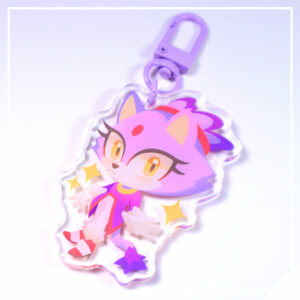 Purple Cat - Blue Hedgehog and Friends Acrylic Charm