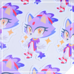 Purple Cat - Blue Hedgehog and Friends Vinyl Sticker