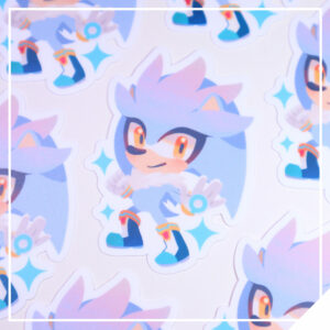 Cyan Speed - Blue Hedgehog and Friends Vinyl Sticker