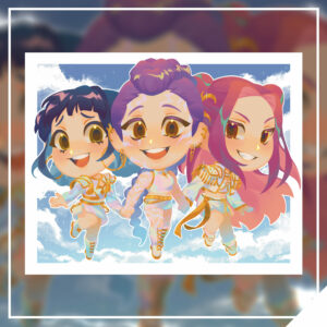 Chibi Hunting Trio - K Demon Pop 8x10in Print