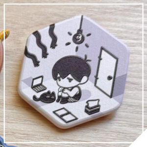PREORDER // Whitespace - Embossed Beechwood Pin