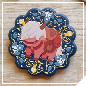 PREORDER // Spirit Horse - Embossed Beechwood Pin